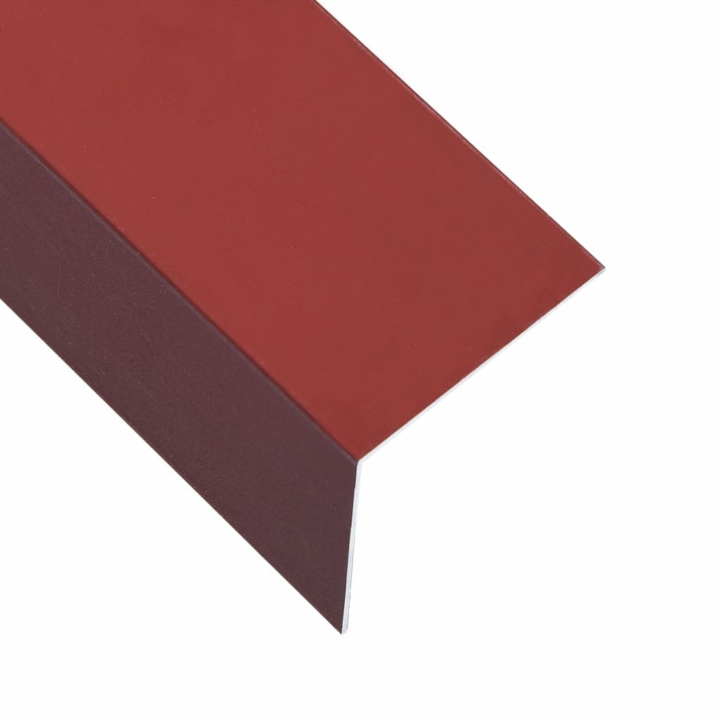 L-shape 90° Angle Sheets 5 pcs Aluminium Red 170cm 100x100 mm